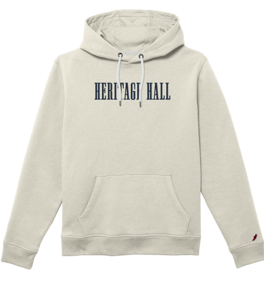 Adult Hoodie, League, oatmeal, Heritage Hall embroidered