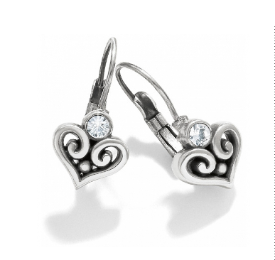 Alcazar Heart Leverback Earrings
