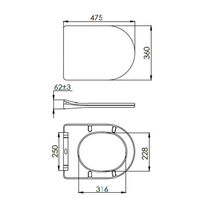 Asiento y Tapa Urea para WC Petros