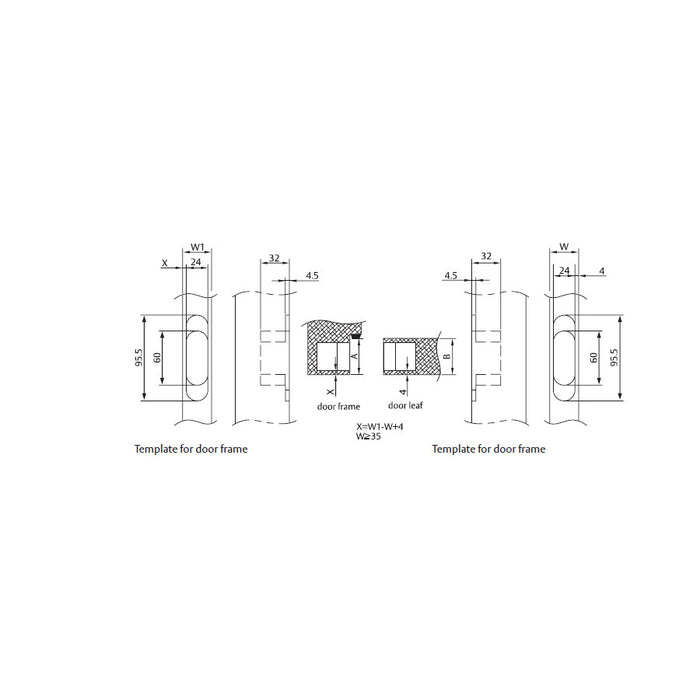 Assa Abloy 3d adjustable stainless steel concealed hinge antique brass finish AA-3CH-03-AB