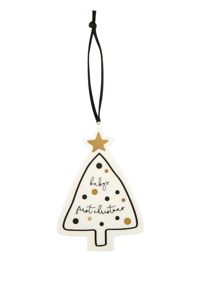 Baby's First Christmas Ornament - Black Hanger