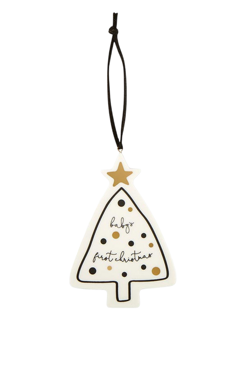 Baby's First Christmas Ornament - Black Hanger