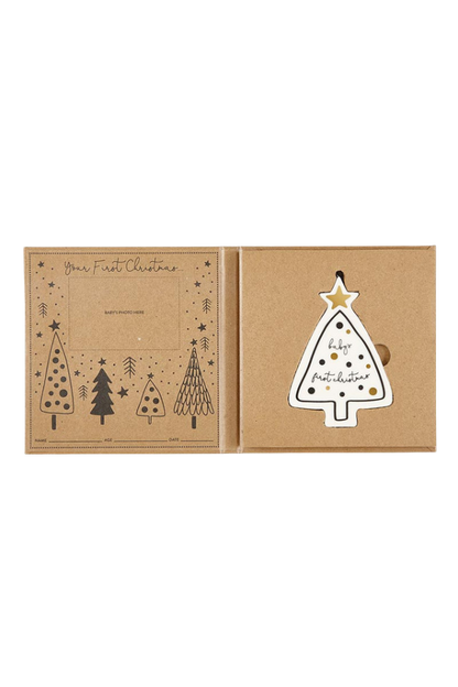 Baby's First Christmas Ornament - Black Hanger