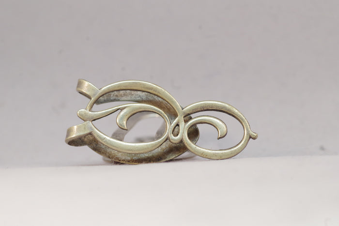 Baroque Monogrammed Silver Plated Letter Money Clips