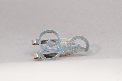 Baroque Monogrammed Silver Plated Letter Money Clips