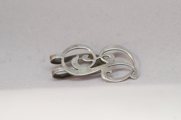 Baroque Monogrammed Silver Plated Letter Money Clips