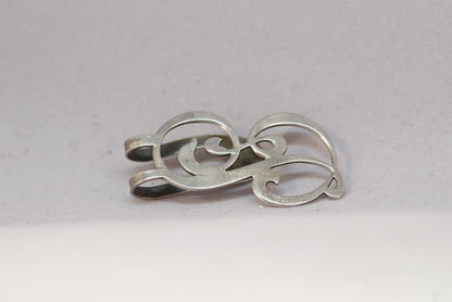Baroque Monogrammed Silver Plated Letter Money Clips