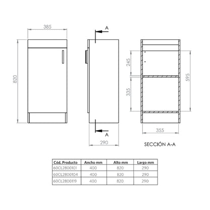 Base de Mueble Claire