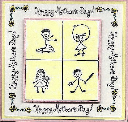 Baseball Boy Rubber Stamp 2223C