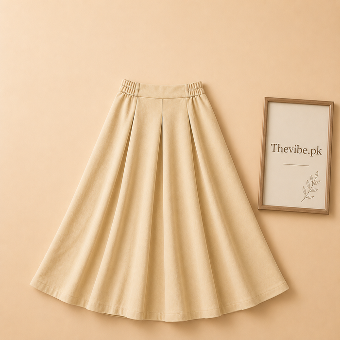 BEIGE SKIRT TWILL