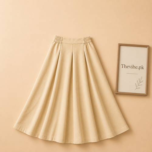 BEIGE SKIRT TWILL