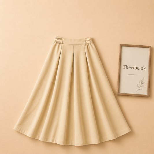 BEIGE SKIRT TWILL