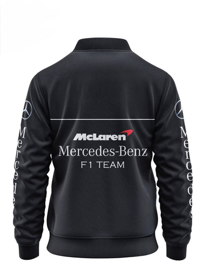 Black F-1 Mercedes Mclaren Bomber jacket