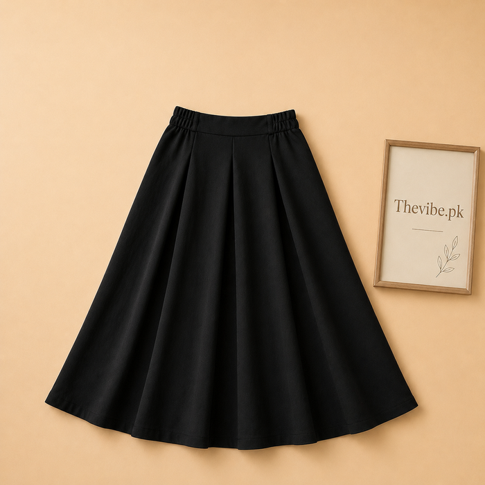 BLACK SKIRT TWILL
