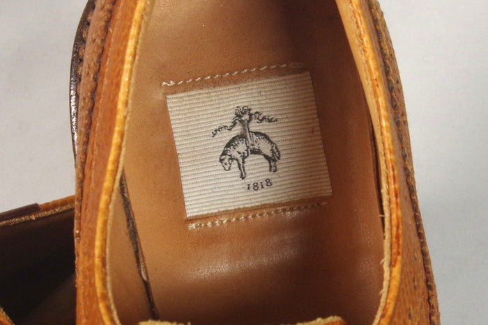 Brooks Brothers Black Fleece Pebblegrain Gunboats - Size 8.5D