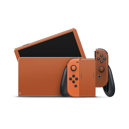 Burnt Orange Nintendo Switch OLED Decal Skin