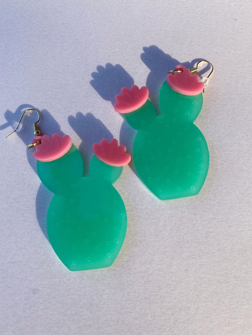 Cactus Acrylic Earrings