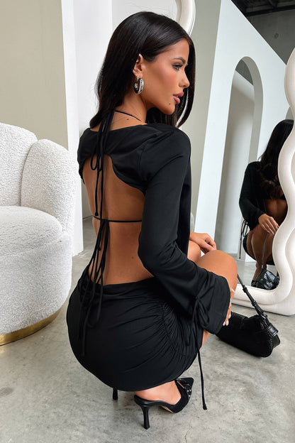 Cardi Mini Skirt  - Black