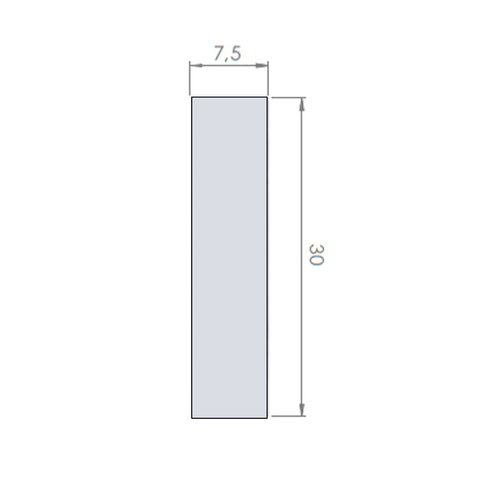 Cerámica  Muro - Brick Soho Blue Brillo  7,5 x 30