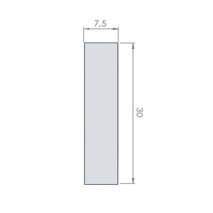 Cerámica  Muro - Brick Soho Blue Brillo  7,5 x 30