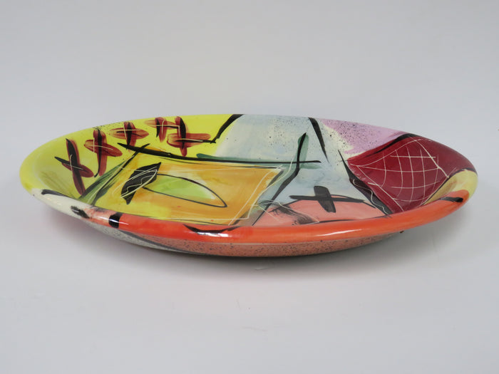Colorful Artist Signed Bowl