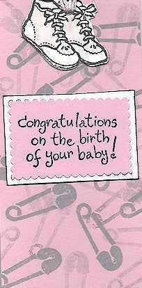 Congrats On Birth Rubber Stamp 2477D