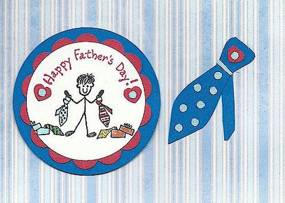 Curved Happy Father's Day Rubber Stamp 2306C