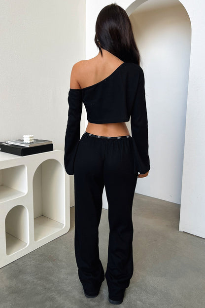 Dana Straight Leg Lounge Pants - Black