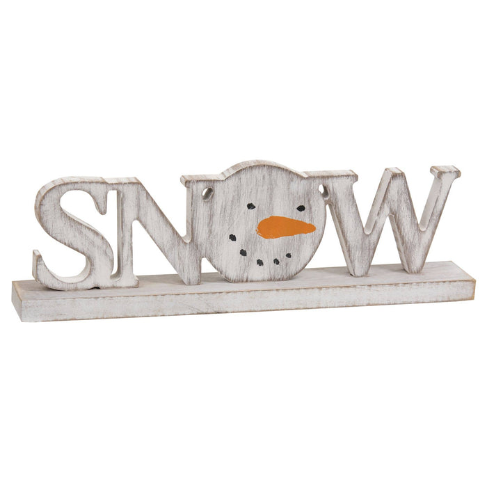 Distressed Snowman "Snow" on Base