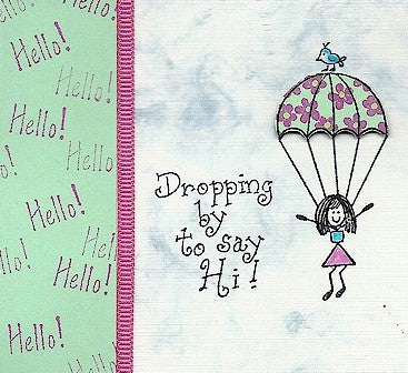Dropping By Rubber Stamp 2360D