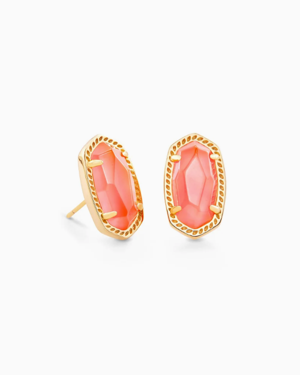 Earring Ellie Gold Coral Illusion