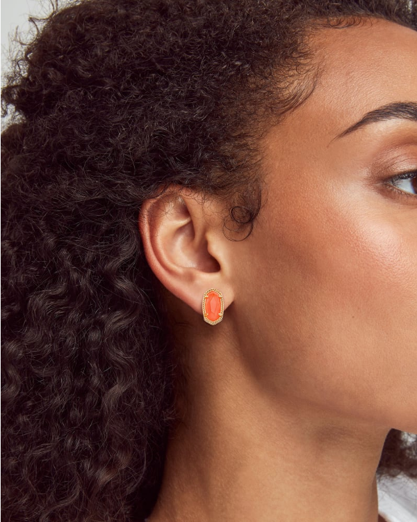 Earring Ellie Gold Coral Illusion