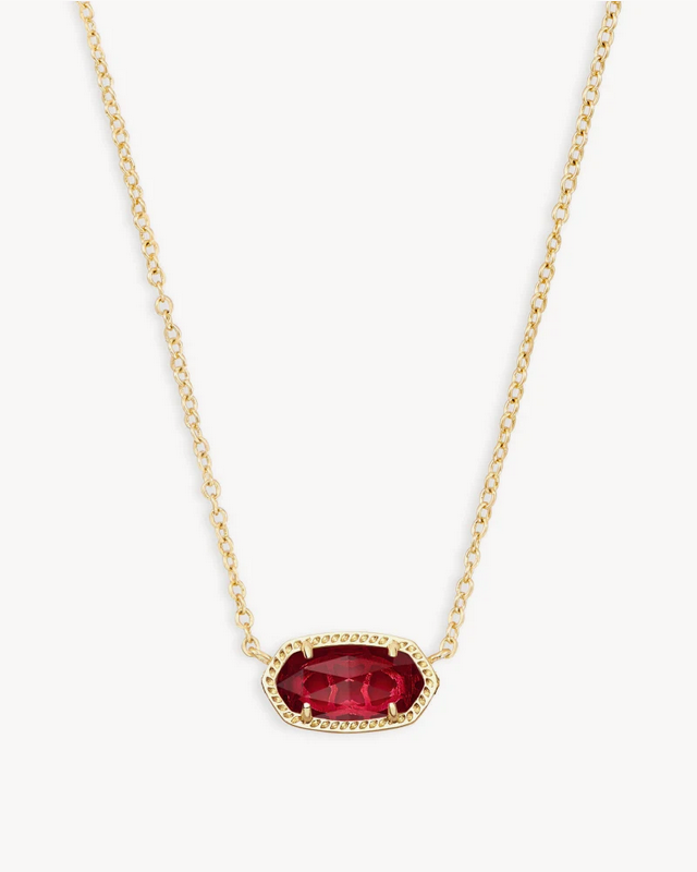 Elisa Necklace Clear Berry Gold