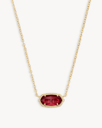 Elisa Necklace Clear Berry Gold