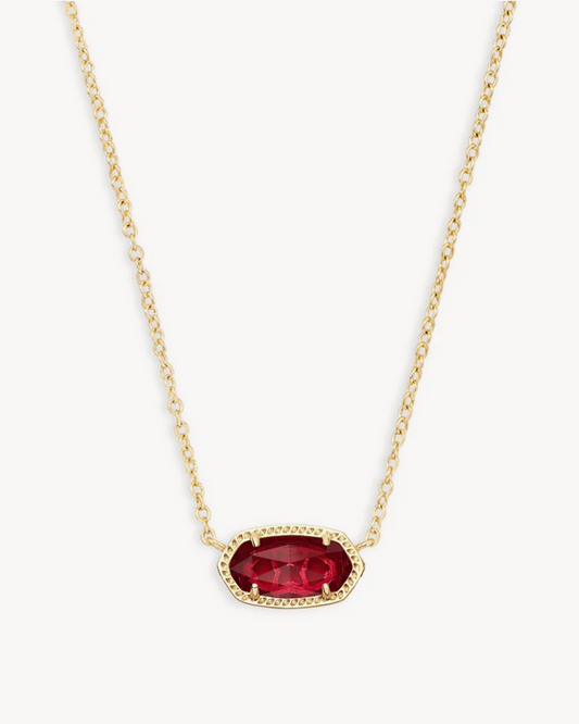 Elisa Necklace Clear Berry Gold