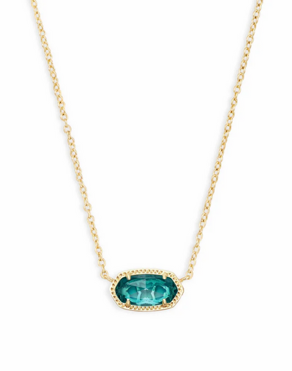 Elisa Necklace London Blue Gold