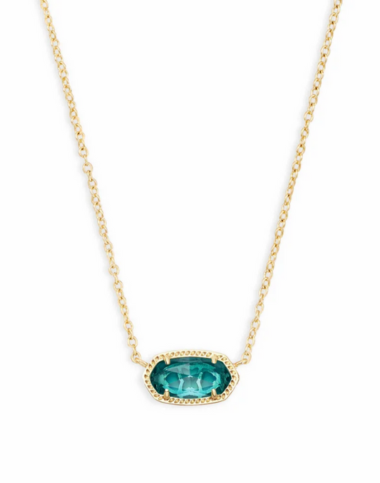 Elisa Necklace London Blue Gold