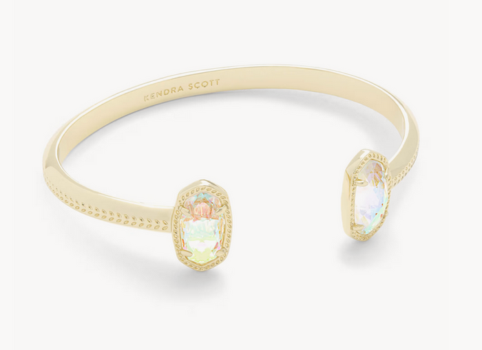 Elton Cuff Bracelet Gold Dichroic Glass