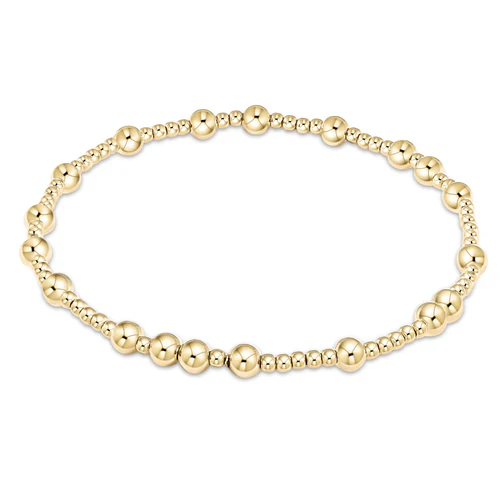 Extends Hope Unwritten 4MM Bead Bracelet Gold 7.5 in