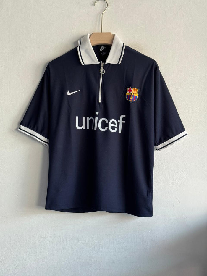 Nike FC Barcelona Retro Style Football Jersey – Black UNICEF Shirt