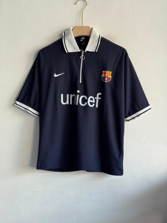 Nike FC Barcelona Retro Style Football Jersey – Black UNICEF Shirt