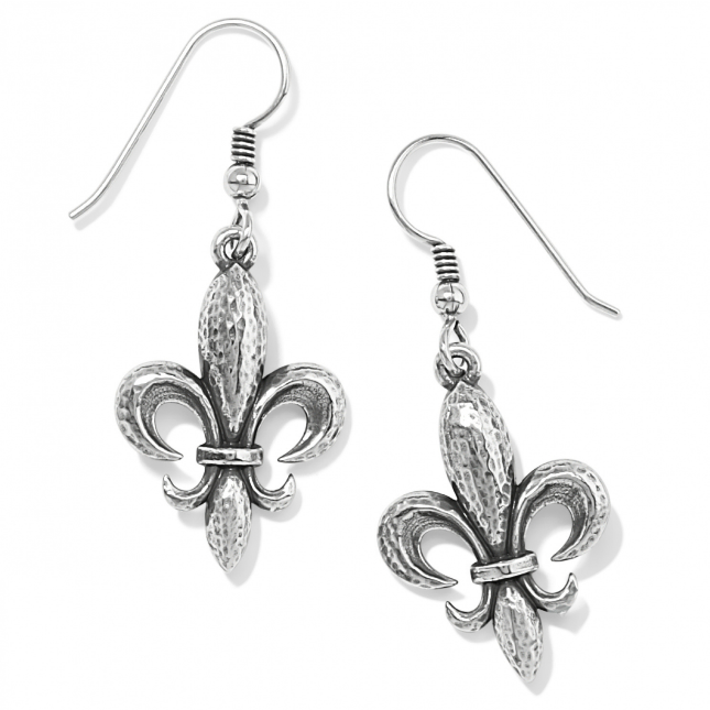 FINAL SALE Ferrara Fleur De Lis French Wire Earrings