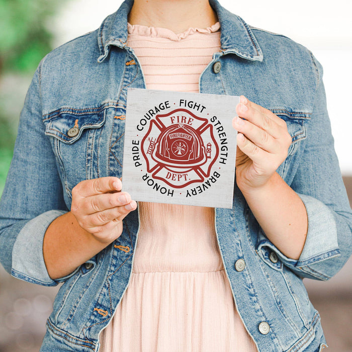 Firefighter Emblem - Small Talk Square