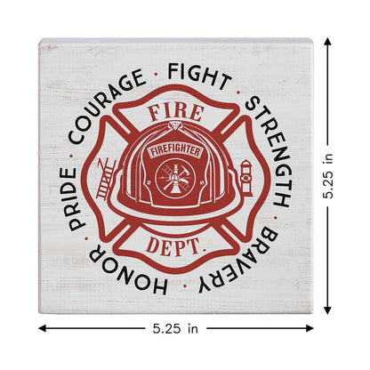 Firefighter Emblem - Small Talk Square