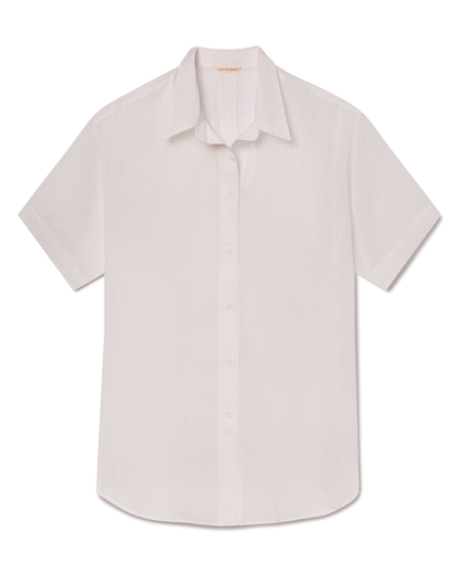 Day Trip Button Down *Sheer Stripe - Coconut
