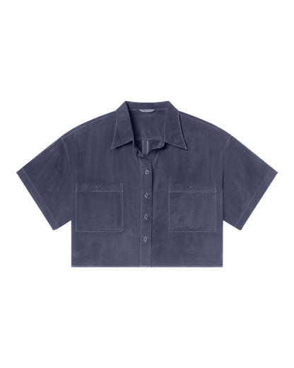 Day Trip Button Down *Cropped - Varsity