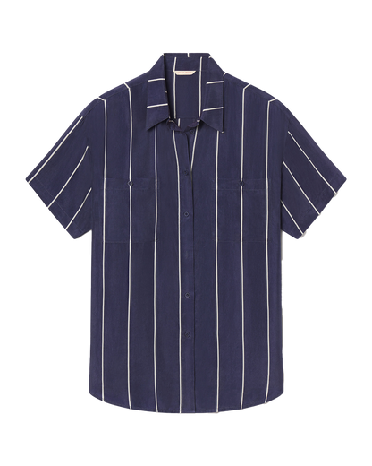 Day Trip Button Down - Holiday Stripe: Varsity / Coconut