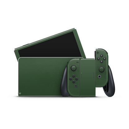 Forest Green Nintendo Switch OLED Decal Skin