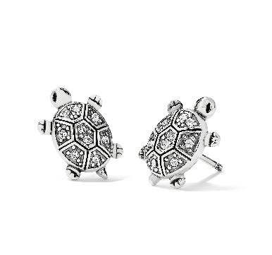 Fortune Turtles Mini Post Earrings Silver