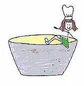 Girl Chef Hat Rubber Stamp 2518F